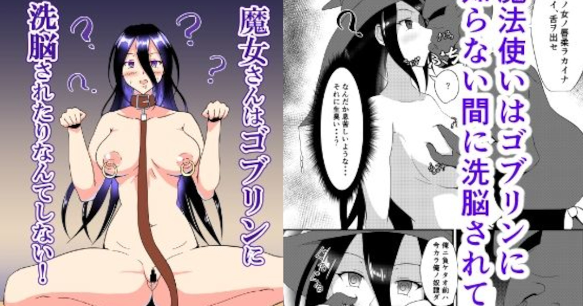 【エロ同人】森で出会ったゴブリンに睡眠魔法をかけられた女魔法使いが性処理道具にされる